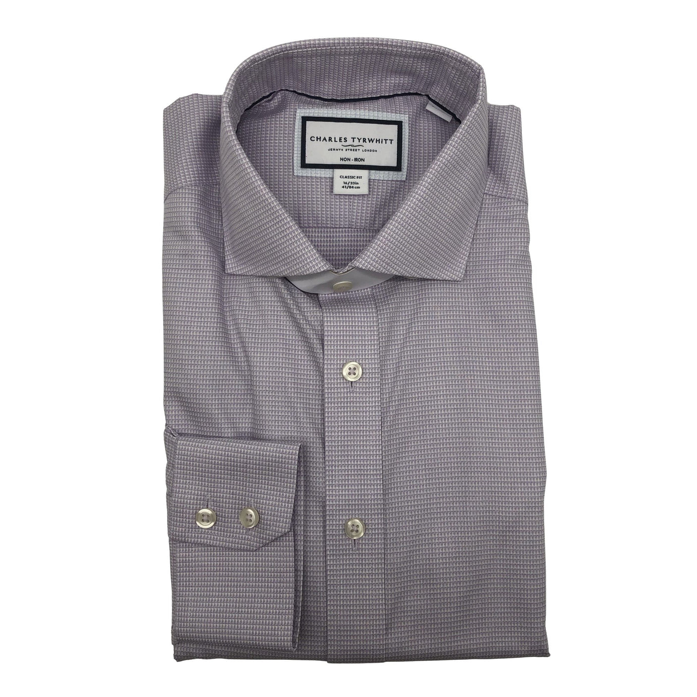 Miesten Charles Tyrwhitt - Kauluspaita, koko L - Violetti (1)