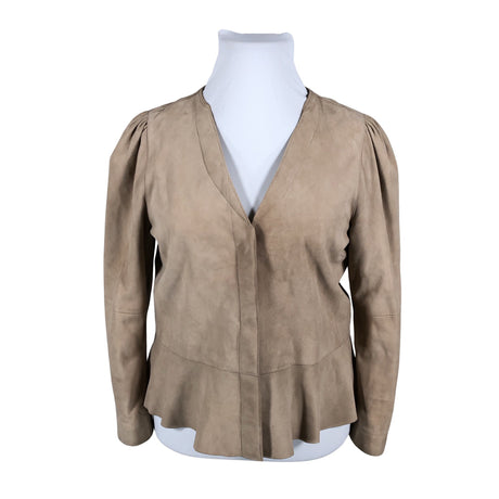 Naisten Part two - Nahkatakki, koko 42 - Beige ()