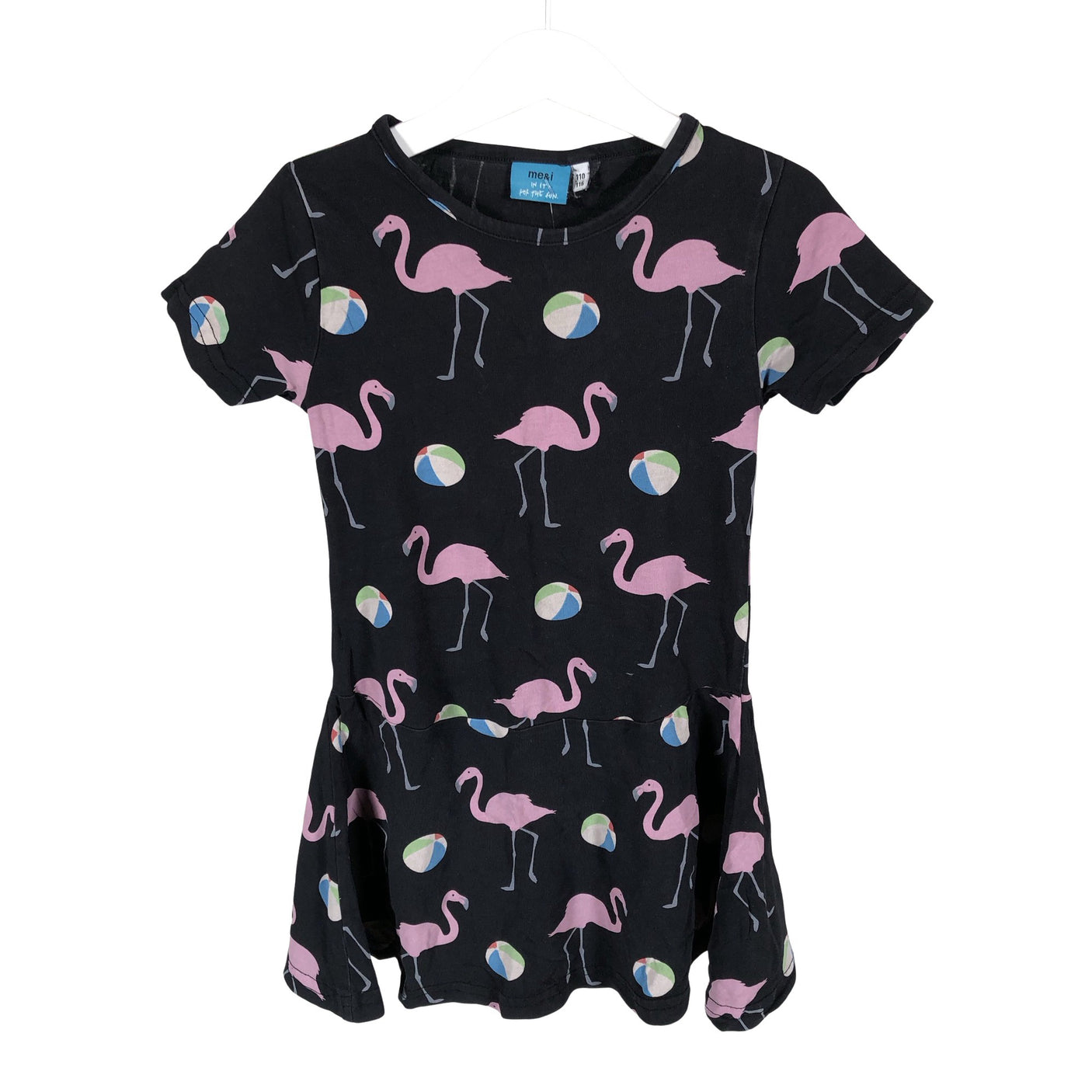 Tyttöjen me&i - Trikoomekko, koko 110 - 116 - Musta (1)
