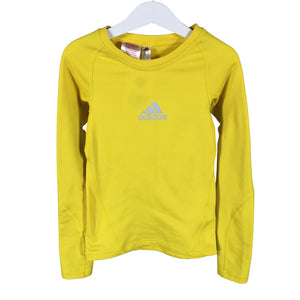 Tyttöjen Adidas - Urheilupaita, pitkät hihat, koko 122 - 128 - Keltainen (1)