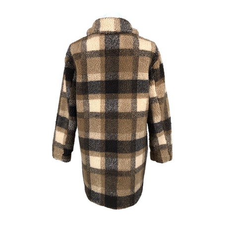 Naisten Esprit - Tekoturkistakki, koko 36 - Ruskea (2)