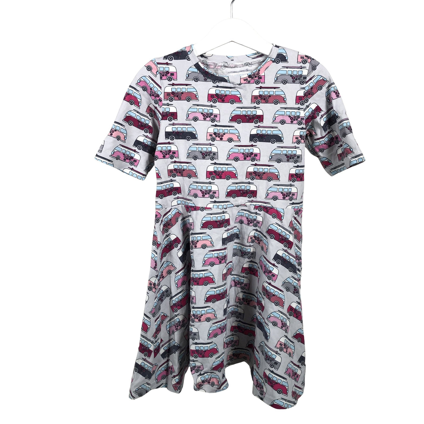 Tyttöjen Handmade - Trikoomekko, koko 122 - 128 - Harmaa (1)