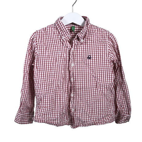 Poikien Benetton - Kauluspaita, koko 98 - 104 - Viininpunainen ()