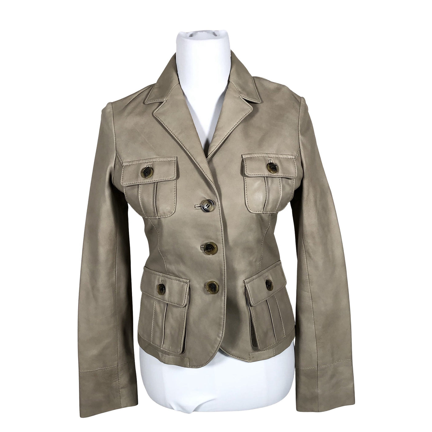Naisten Tommy Hilfiger - Nahkatakki, koko 36 - Beige (1)