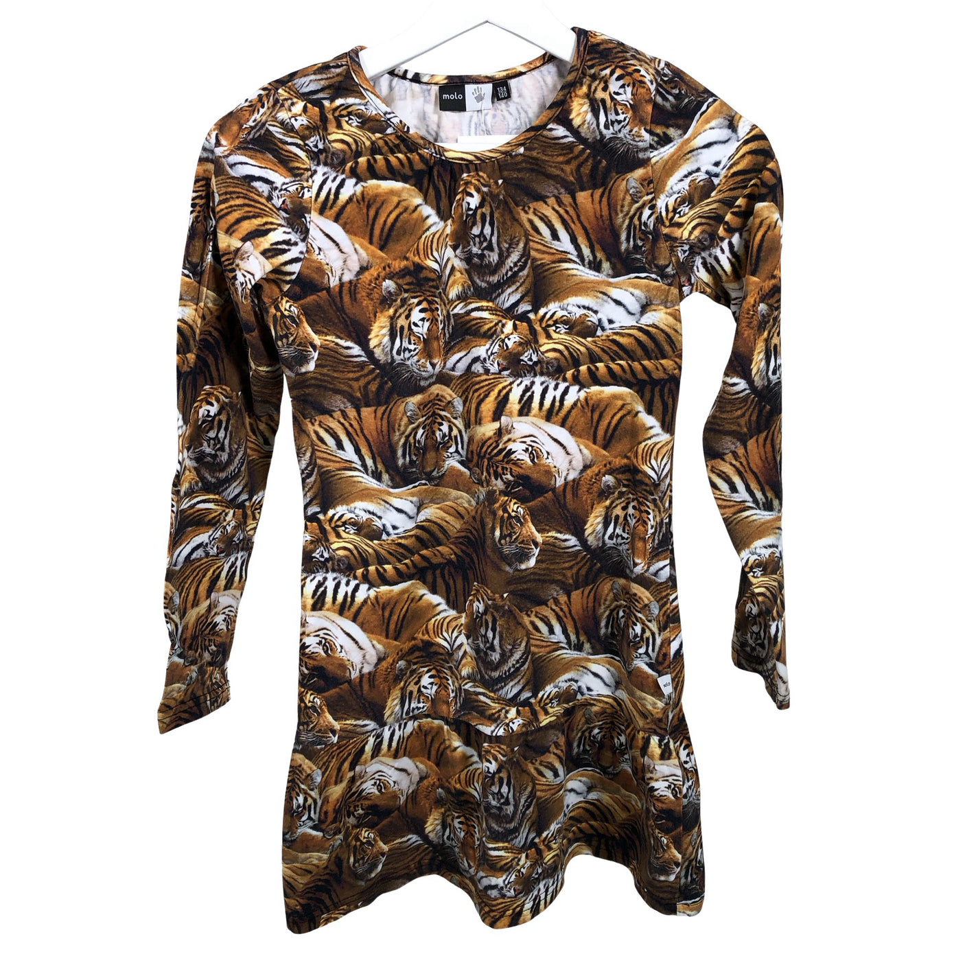 Tyttöjen Molo Kids - Trikoomekko, koko 134 - 140 - Ruskea (1)