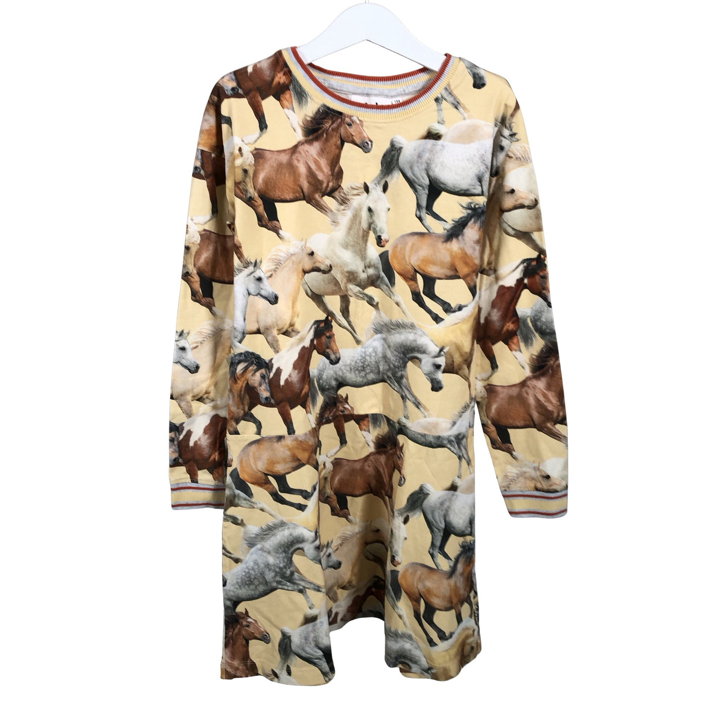 Tyttöjen Molo Kids - Trikoomekko, koko 134 - 140 - Beige (1)