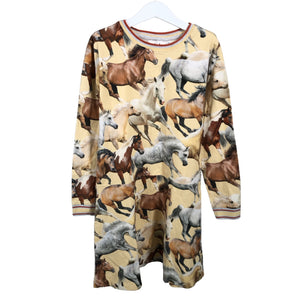 Tyttöjen Molo Kids - Trikoomekko, koko 134 - 140 - Beige (1)