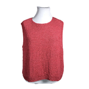 Naisten Handmade - Neuleliivi, koko 46 - Pinkki (1)
