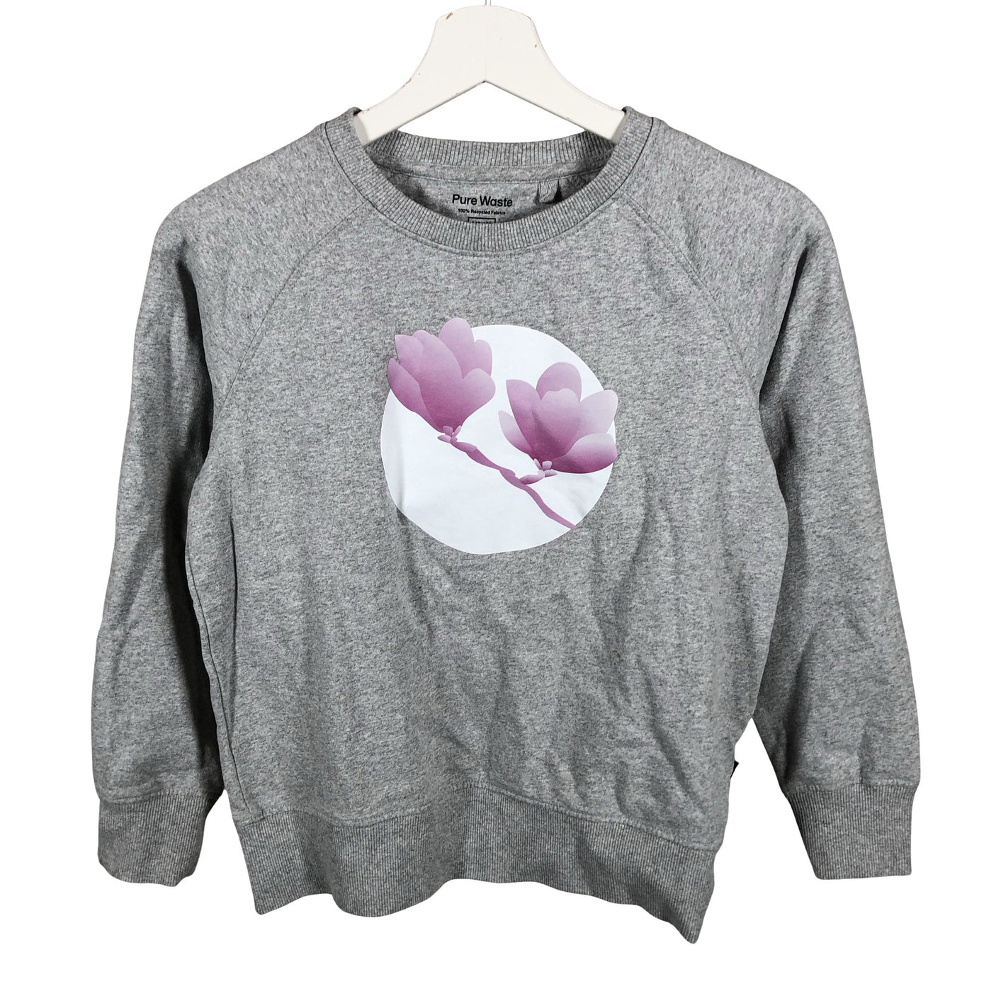 Unisex Pure Waste - Collegepaita, koko 146 - 152 - Harmaa (1)