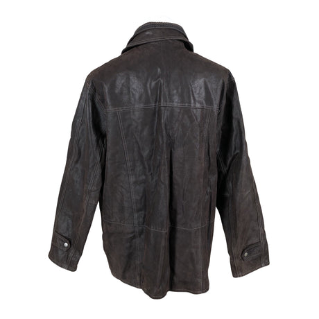 Miesten Big-L - Nahkatakki, koko XXXXL - Ruskea (2)