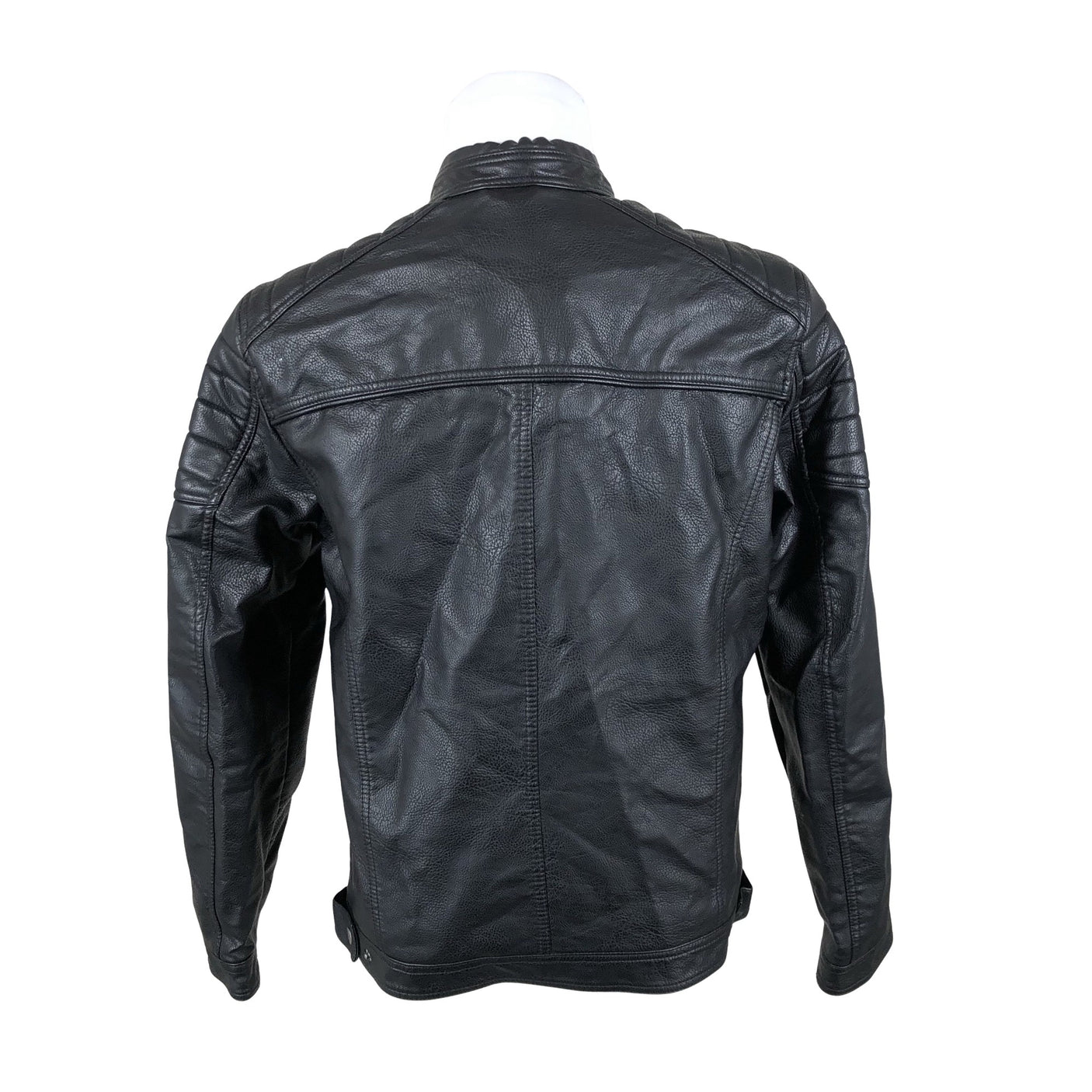 Miesten Jack & Jones - Nahkatakki, koko L - Musta (2)