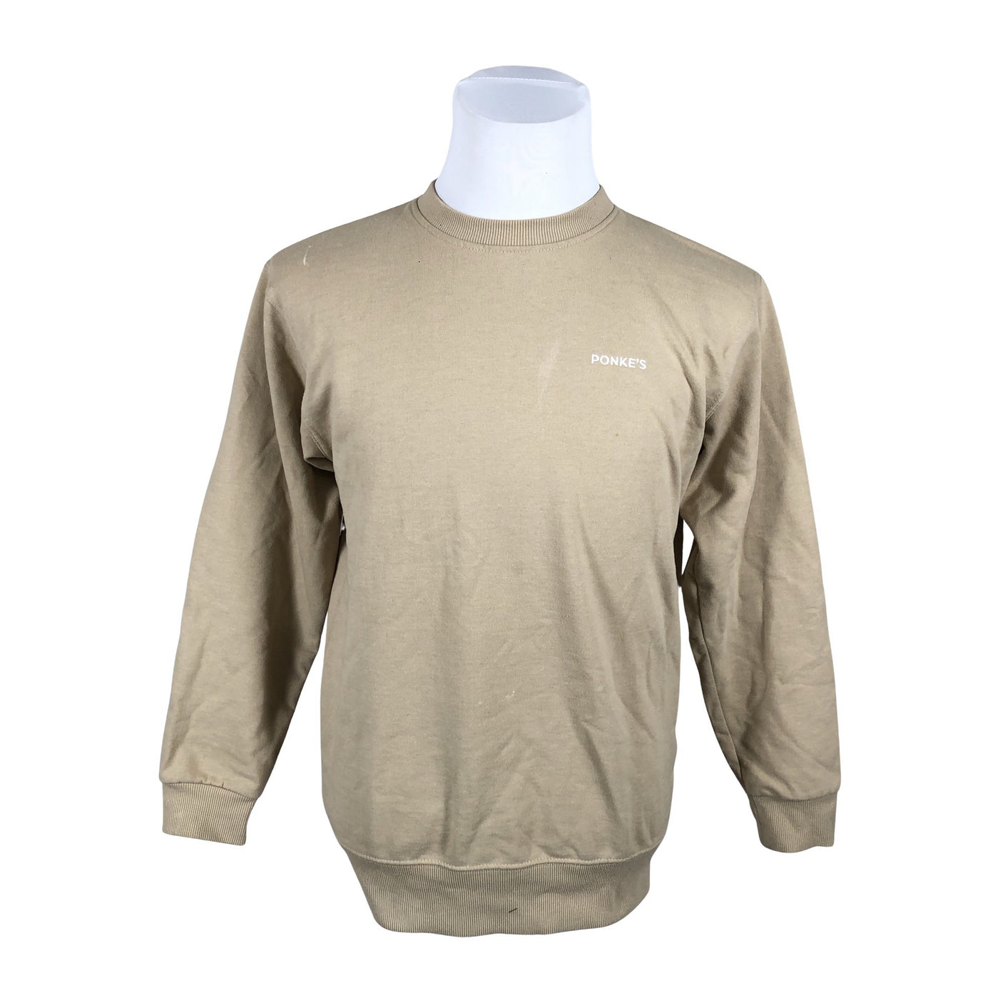 Miesten Ponke's - Collegepaita, koko M - Beige (1)