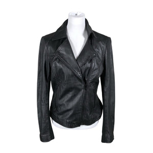 Naisten Tigha - Nahkatakki, koko 40 - Musta (1)