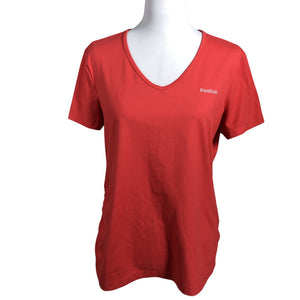 Naisten Reebok - Urheilupaita, lyhyet hihat, koko 40 - Punainen (1)