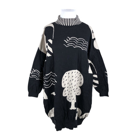 Naisten Papu - Neulemekko, koko 42 - Musta ()