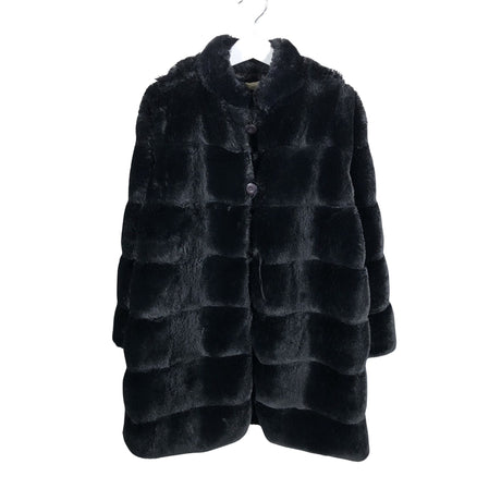 Tyttöjen Mignelin - Tekoturkistakki, koko 134 - 140 - Musta (2)