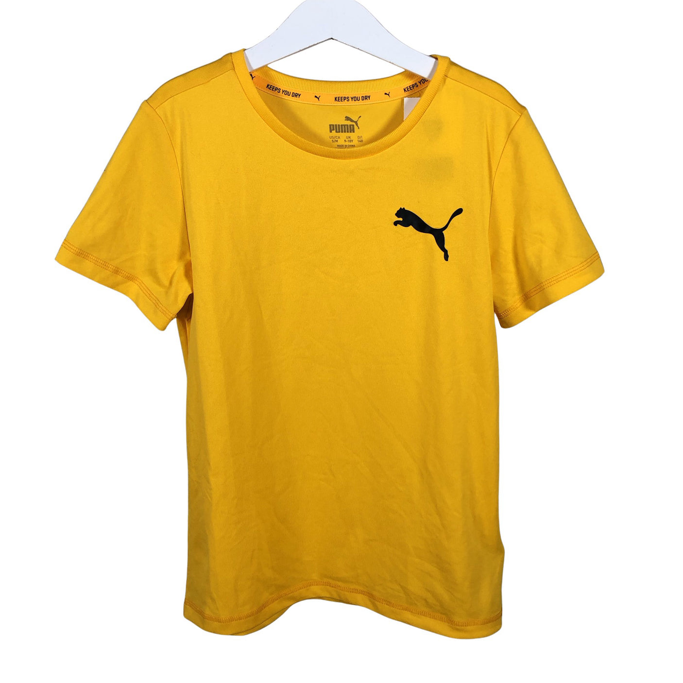 Unisex Puma - Urheilupaita, lyhyet hihat, koko 134 - 140 - Keltainen (1)
