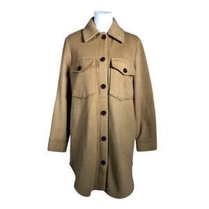 Naisten Esprit - Villakangastakki, koko 36 - Ruskea (1)