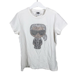 Tyttöjen Karl Lagerfeld - T-paita, koko 146 - 152 - Valkoinen (1)