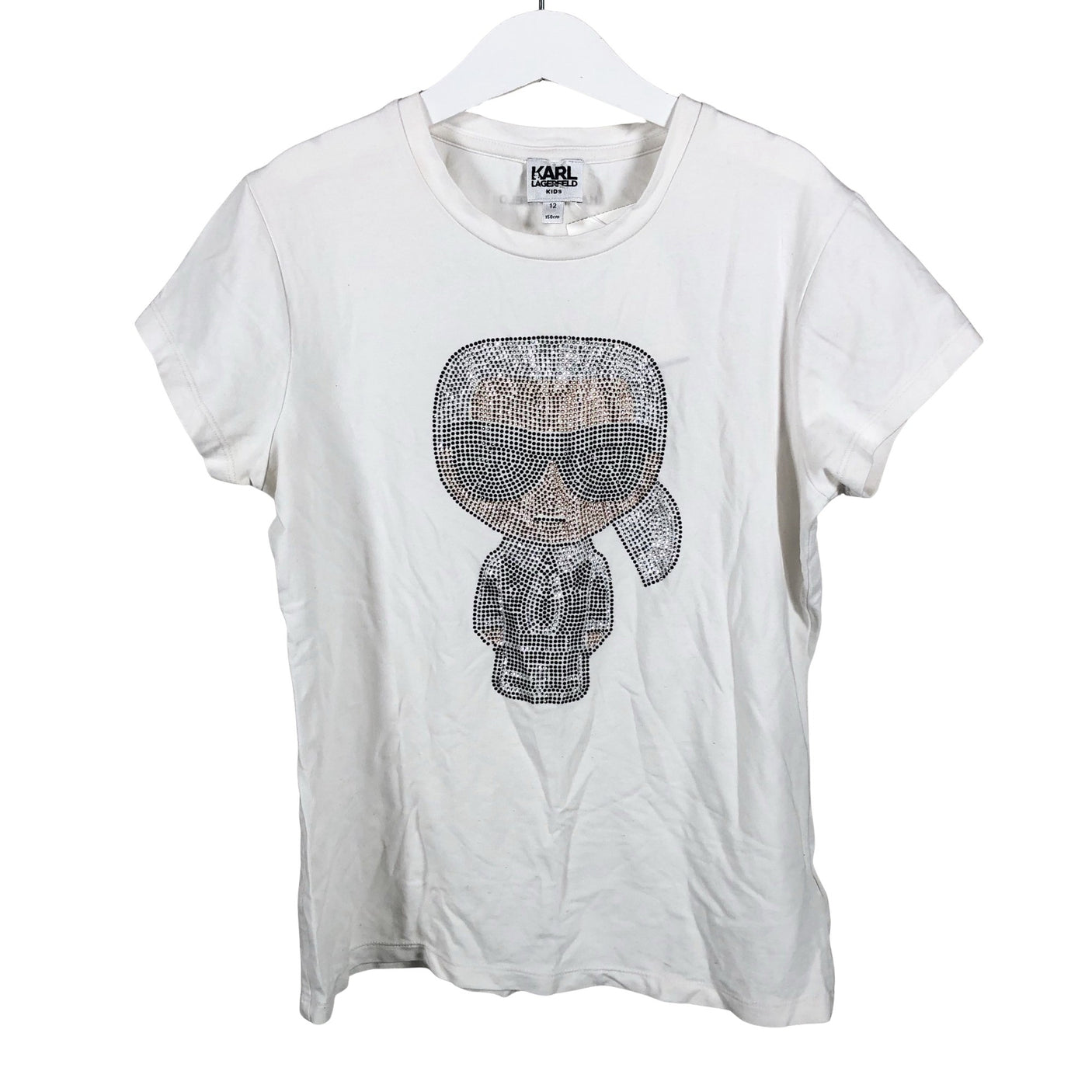 Tyttöjen Karl Lagerfeld - T-paita, koko 146 - 152 - Valkoinen (2)