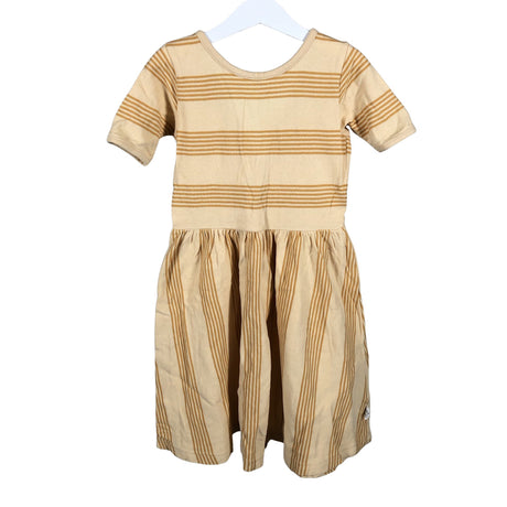 Tyttöjen Mainio - Trikoomekko, koko 122 - 128 - Keltainen (2)