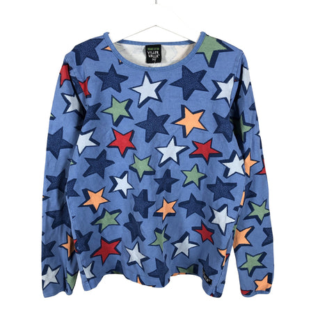 Unisex Villervalla - Trikoopaita, koko 134 - 140 - Sininen ()