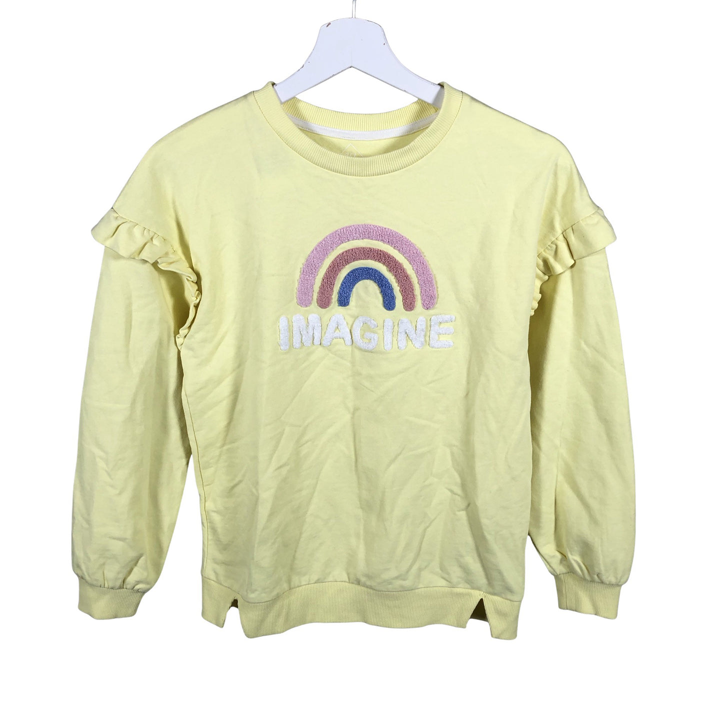 Tyttöjen TEX - Collegepaita, koko 146 - 152 - Keltainen (2)