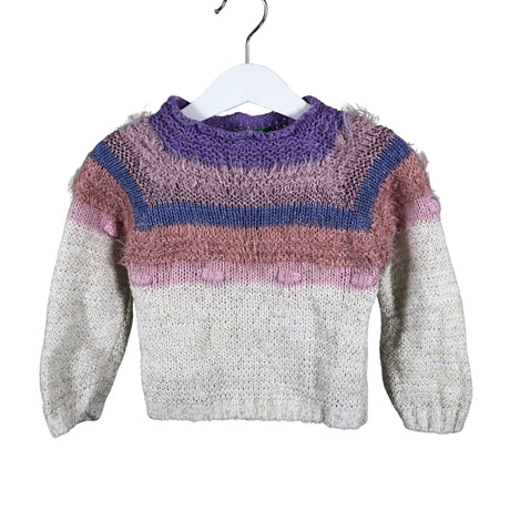 Tyttöjen Benetton - Neulepaita, koko 80 - 86 - Valkoinen (2)