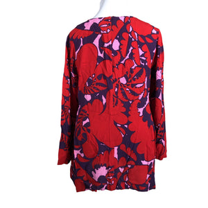Naisten Marimekko - Sifonkitunika, koko 44 - Punainen (2)