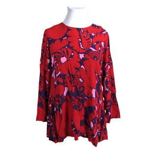 Naisten Marimekko - Sifonkitunika, koko 44 - Punainen (1)