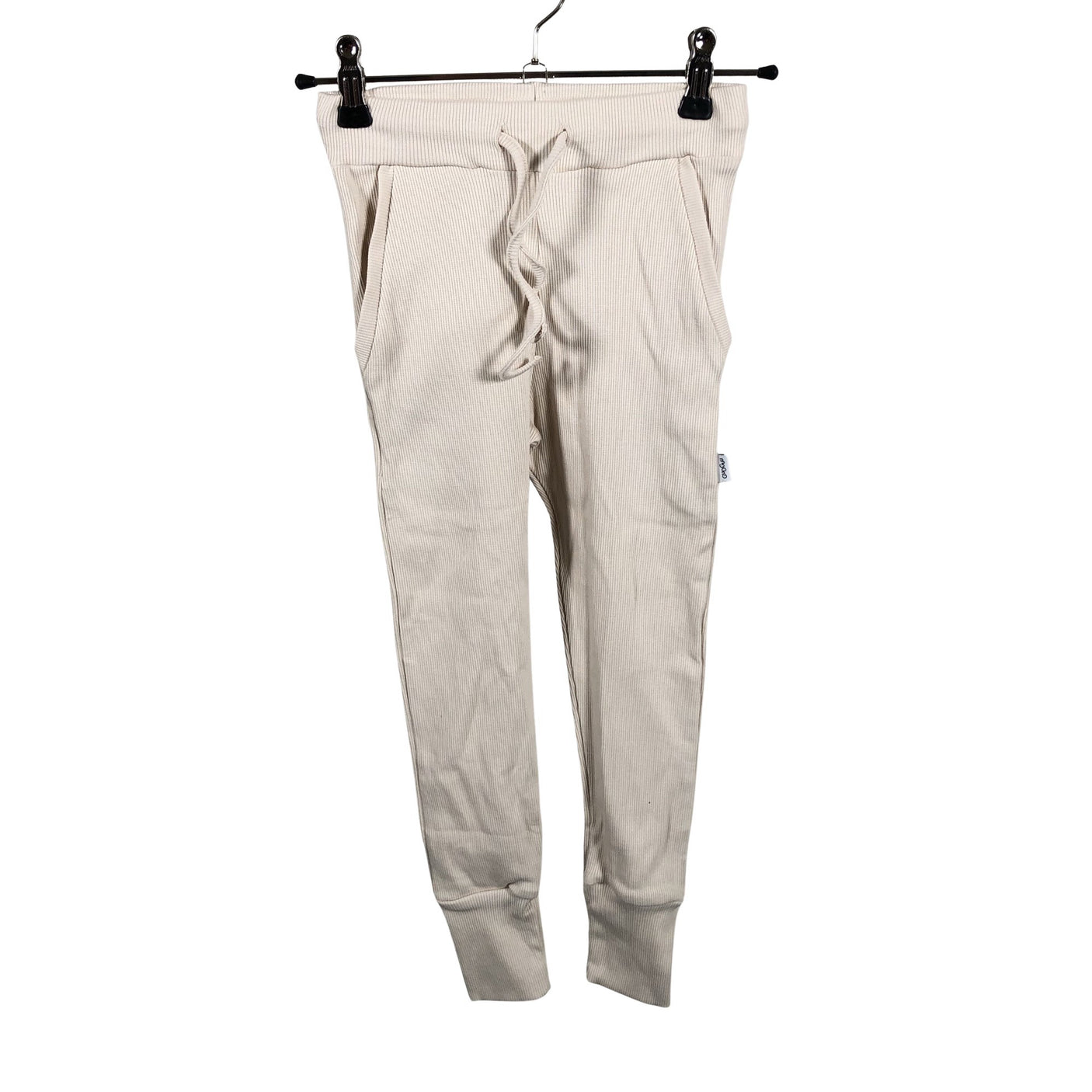 Unisex Gugguu - Trikoohousut, koko 110 - 116 - Beige (1)