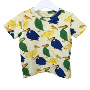 Unisex Mini Rodini - T-paita, koko 104 - 110 - Keltainen (3)