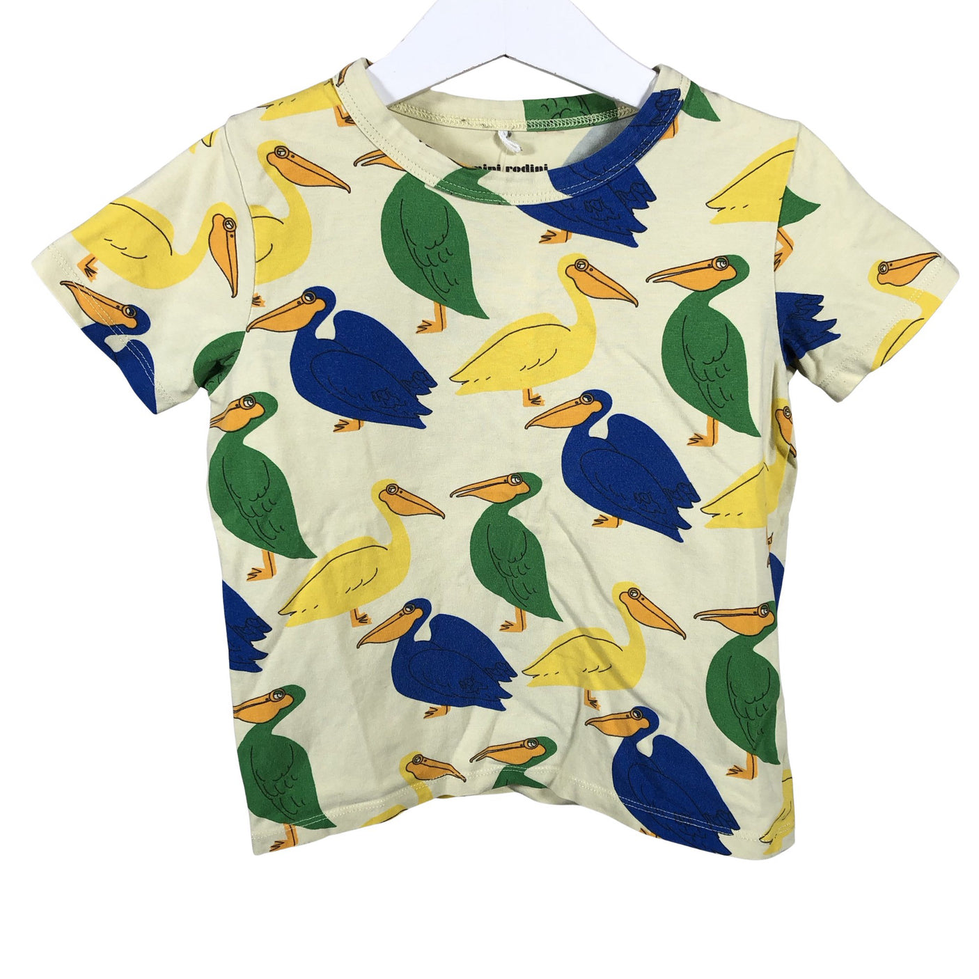 Unisex Mini Rodini - T-paita, koko 104 - 110 - Keltainen (2)