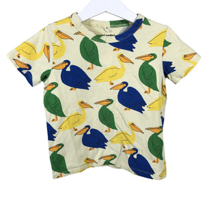 Unisex Mini Rodini - T-paita, koko 104 - 110 - Keltainen (2)