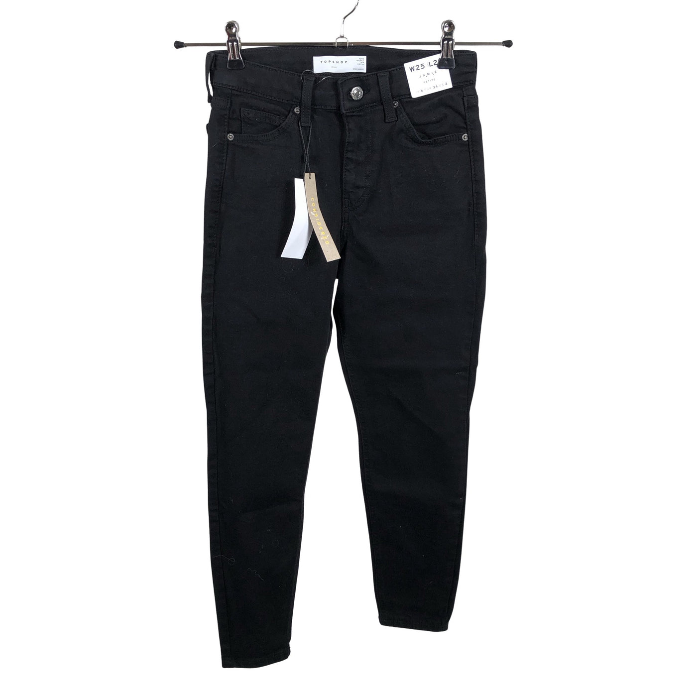 Naisten Topshop - Farkut, koko 34 - Musta (2)