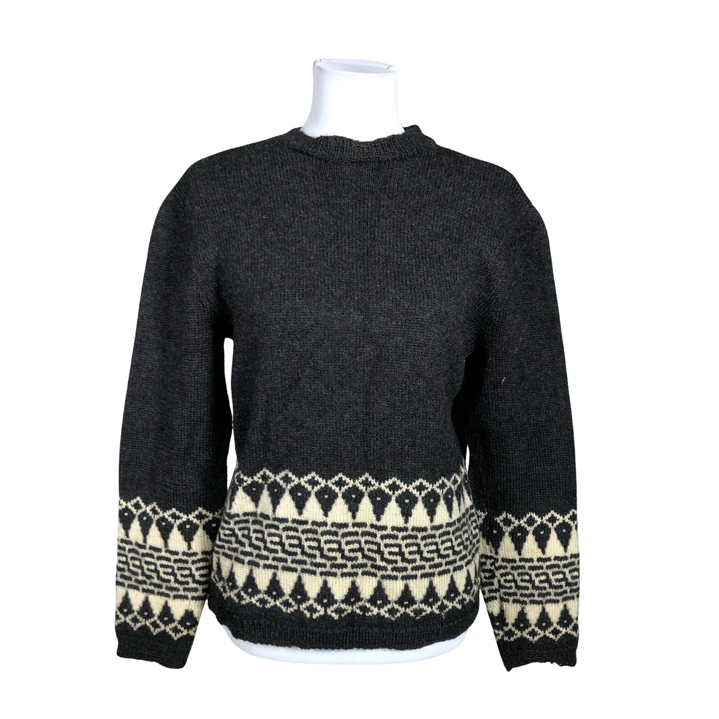 Naisten Handmade - Neulepaita, koko 38 - Harmaa (1)