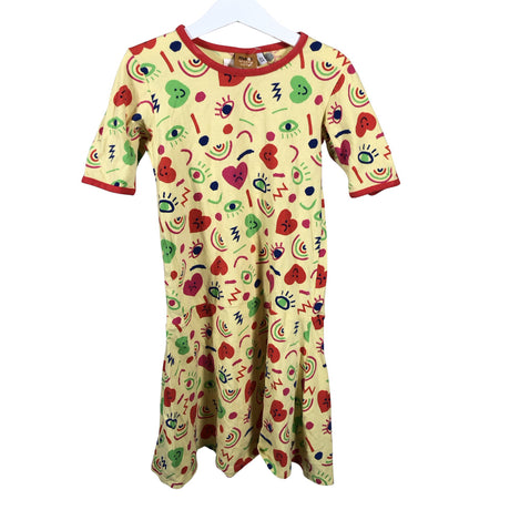 Tyttöjen me&i - Trikoomekko, koko 122 - 128 - Keltainen ()