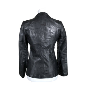 Naisten Kristiina Kiilavirta - Nahkatakki, koko 34 - Musta (2)