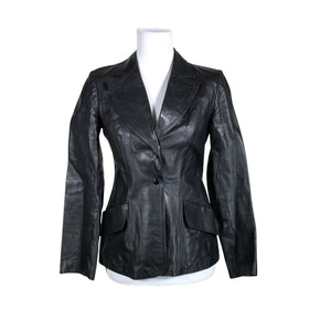 Naisten Kristiina Kiilavirta - Nahkatakki, koko 34 - Musta (1)