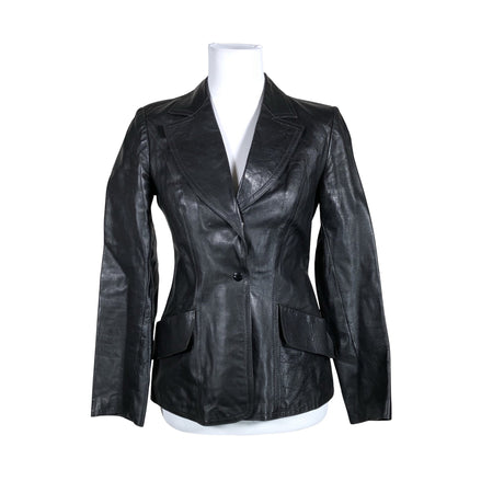 Naisten Kristiina Kiilavirta - Nahkatakki, koko 34 - Musta ()