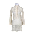 Naisten Butterfly - Kangastunika, koko 34 - Beige ()