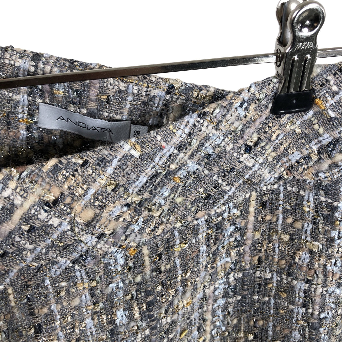 Naisten Andiata - Suora hame, koko 38 - Harmaa (6)