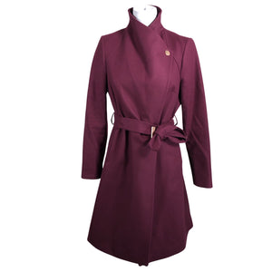 Naisten Ted Baker - Villakangastakki, koko 40 - Viininpunainen (1)