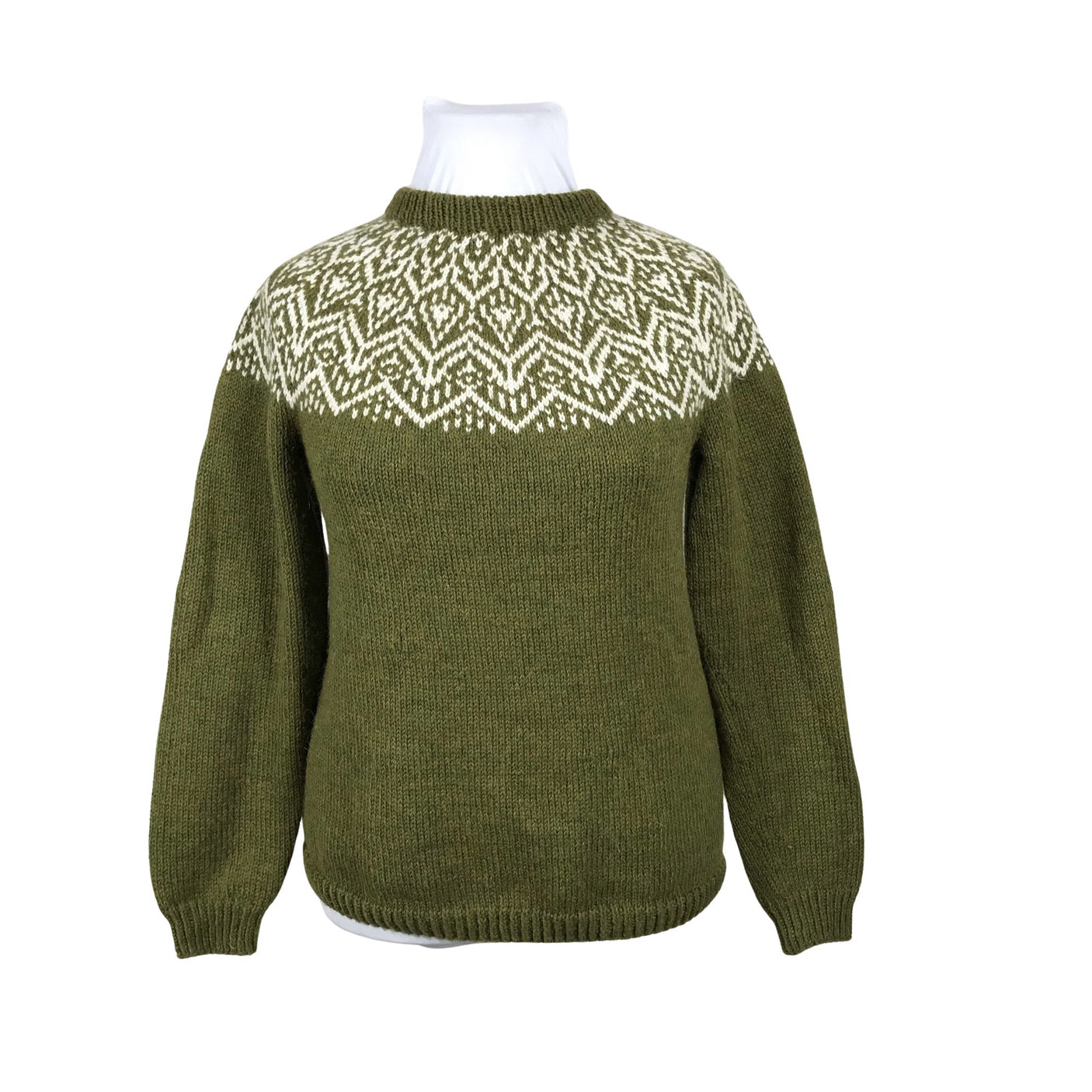 Naisten Handmade - Neulepaita, koko 42 - Vihreä (1)