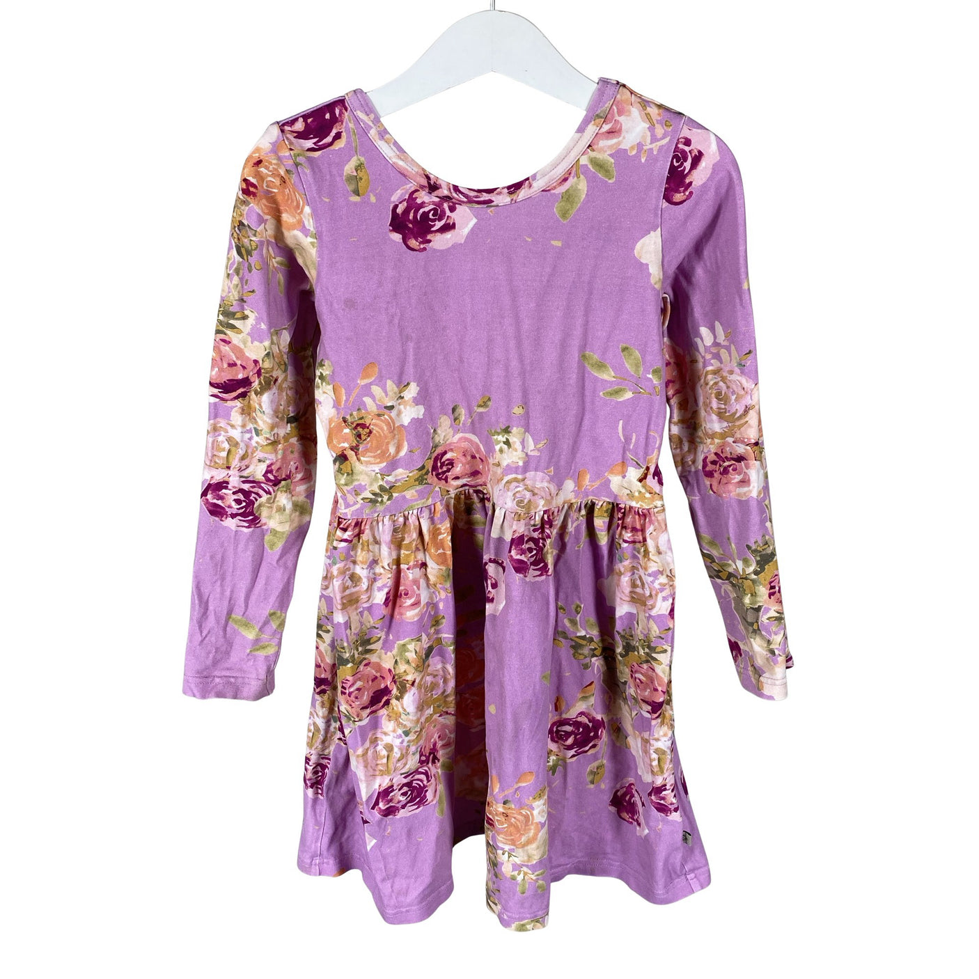 Tyttöjen Kaiko - Trikoomekko, koko 122 - 128 - Violetti (1)