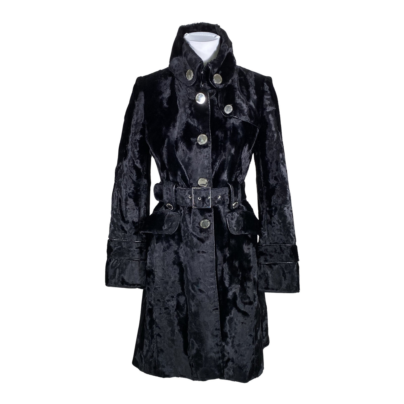 Naisten Karen Millen - Tekoturkistakki, koko 34 - Musta (1)