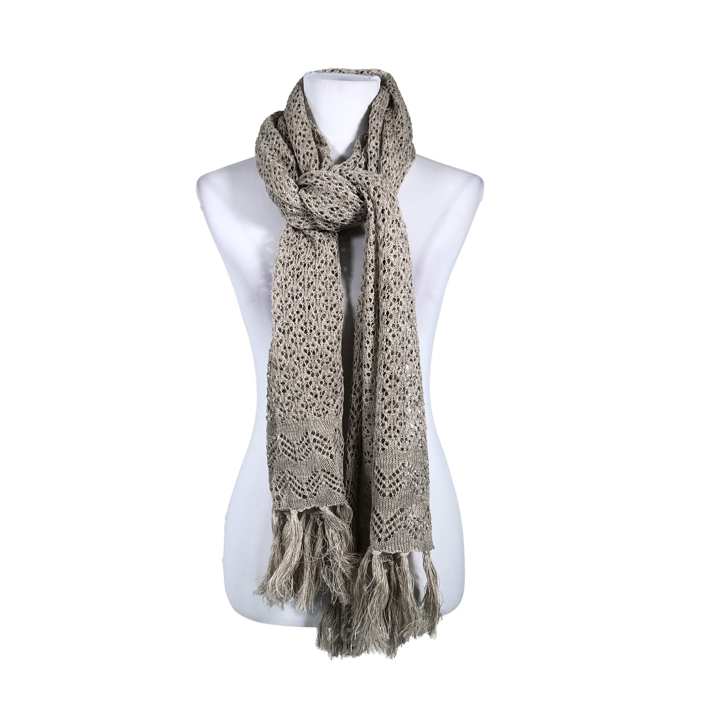 Naisten Handmade - Huivi, koko Maxi - Harmaa (1)