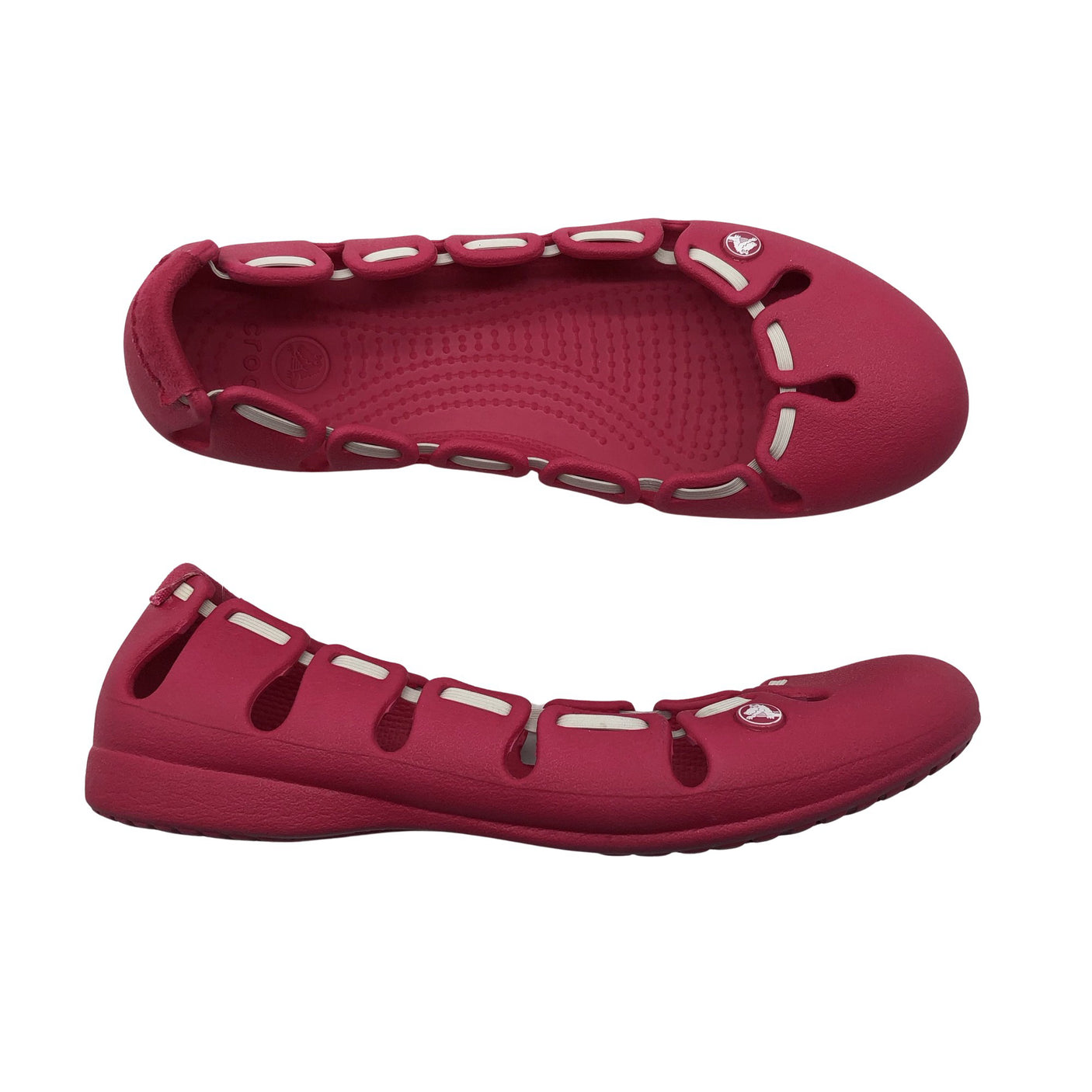 Naisten Crocs - Ballerinat, koko 37 - Pinkki (1)