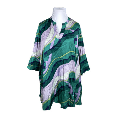 Naisten Ulla Popken - Kangastunika, koko 54 - Vihreä ()