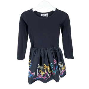 Tyttöjen Molo Kids - Trikoomekko, koko 98 - 104 - Musta (1)